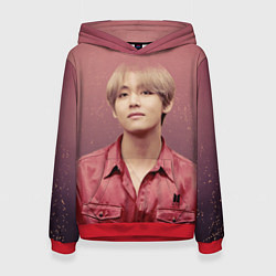 Толстовка-худи женская BTS, цвет: 3D-красный