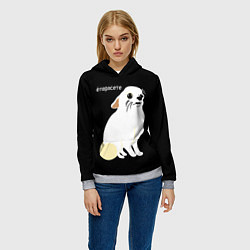 Толстовка-худи женская Ёпарасете, цвет: 3D-меланж — фото 2