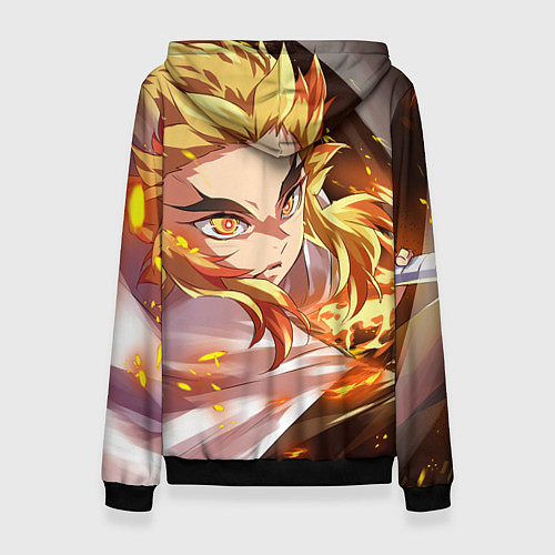 Женская толстовка Клинок Рассекающий Демонов / 3D-Черный – фото 2