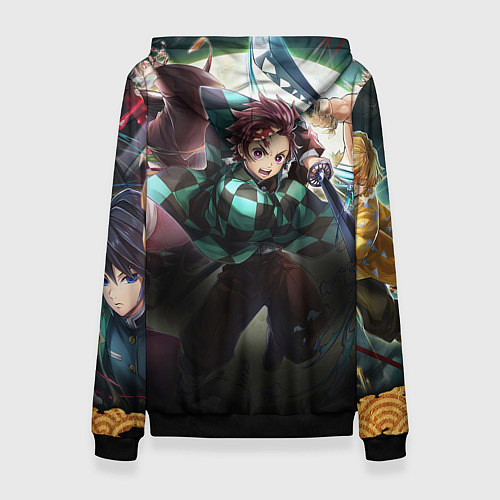 Женская толстовка КЛИНОК РАССЕКАЮЩИЙ ДЕМОНОВ / 3D-Черный – фото 2