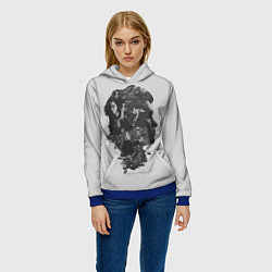 Толстовка-худи женская Inception, цвет: 3D-синий — фото 2