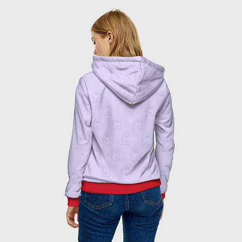 Женская толстовка Among Us / 3D-Красный – фото 4