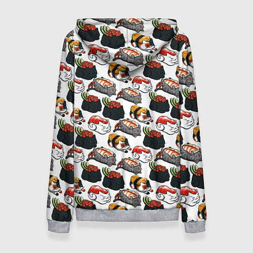 Женская толстовка Котики Суши / 3D-Меланж – фото 2