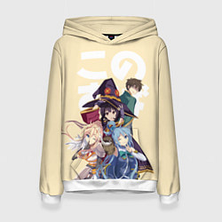 Толстовка-худи женская KonoSuba, цвет: 3D-белый