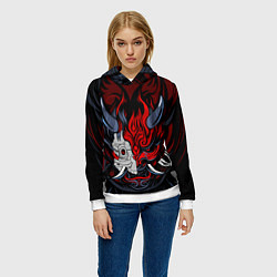 Толстовка-худи женская SAMURAI LVL UP, цвет: 3D-белый — фото 2