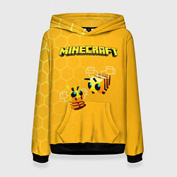 Толстовка-худи женская Minecraft, цвет: 3D-черный