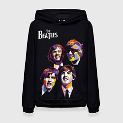 Толстовка-худи женская The Beatles, цвет: 3D-черный