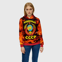 Толстовка-худи женская СССР, цвет: 3D-красный — фото 2