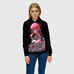 Толстовка-худи женская Makima Chainsaw Man, цвет: 3D-черный — фото 2