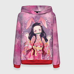 Толстовка-худи женская Незуко Камадо, цвет: 3D-красный