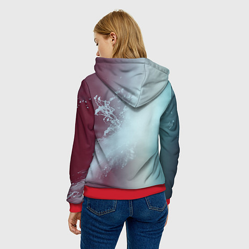Женская толстовка Cyberpunk 2077 Джонни и Порш / 3D-Красный – фото 4