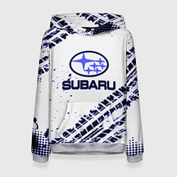 Толстовка-худи женская SUBARU, цвет: 3D-меланж