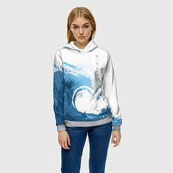 Толстовка-худи женская WAVE ВОЛНЫ, цвет: 3D-меланж — фото 2
