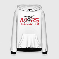 Толстовка-худи женская Mars Helicopter, цвет: 3D-черный