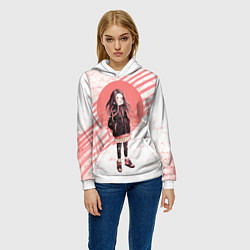 Толстовка-худи женская Незуко, цвет: 3D-белый — фото 2