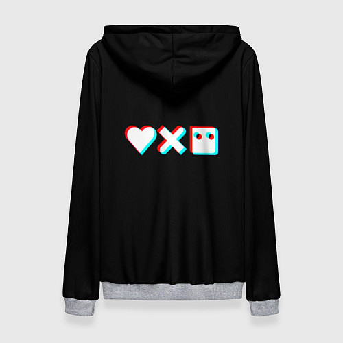 Женская толстовка Любовь, смерть и роботы / 3D-Меланж – фото 2
