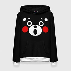 Толстовка-худи женская KUMAMON КУМАМОН, цвет: 3D-белый