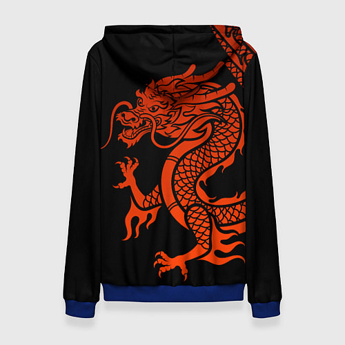 Женская толстовка RED CHINA DRAGON / 3D-Синий – фото 2