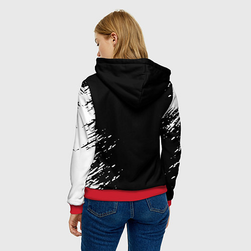 Женская толстовка Черный клевер / 3D-Красный – фото 4