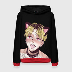 Толстовка-худи женская АхегаоAhegao О Чан У, цвет: 3D-красный