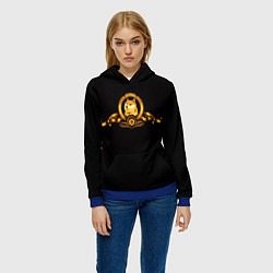 Толстовка-худи женская DOGE COIN ДОГИ МЕМ, цвет: 3D-синий — фото 2