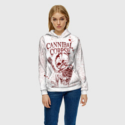 Толстовка-худи женская Cannibal Corpse, цвет: 3D-белый — фото 2
