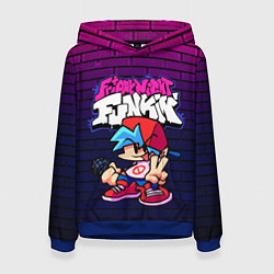 Толстовка-худи женская FRIDAY NIGHT FUNKIN, цвет: 3D-синий
