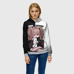 Толстовка-худи женская MONOKUMA JUNKO, цвет: 3D-меланж — фото 2