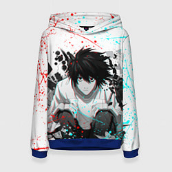 Толстовка-худи женская DEATH NOTE ТЕТРАДЬ СМЕРТИ, цвет: 3D-синий