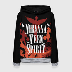 Толстовка-худи женская NIRVANA TEEN SPIRIT, цвет: 3D-меланж