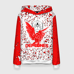 Толстовка-худи женская Deftones, цвет: 3D-белый