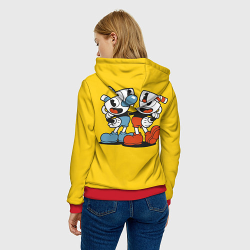 Женская толстовка CUPHEAD / 3D-Красный – фото 4