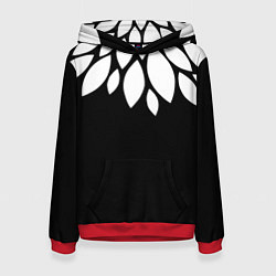 Толстовка-худи женская Лепестки, цвет: 3D-красный