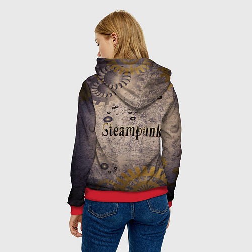 Женская толстовка Механическое сердце / 3D-Красный – фото 4