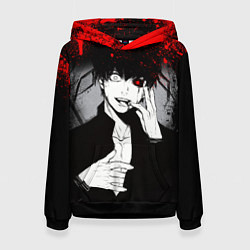 Толстовка-худи женская ТОКИЙСКИЙ ГУЛЬ TOKYO GHOUL, цвет: 3D-черный