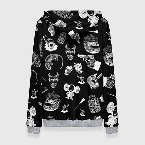 Женская толстовка КРОВОСТОК ТАТУИРОВКИ / 3D-Меланж – фото 2
