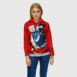 Толстовка-худи женская Персона 5, цвет: 3D-меланж — фото 2