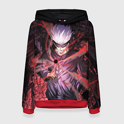 Толстовка-худи женская Магическая битва, цвет: 3D-красный