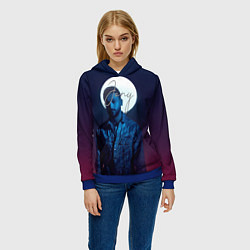 Толстовка-худи женская Джони, цвет: 3D-синий — фото 2