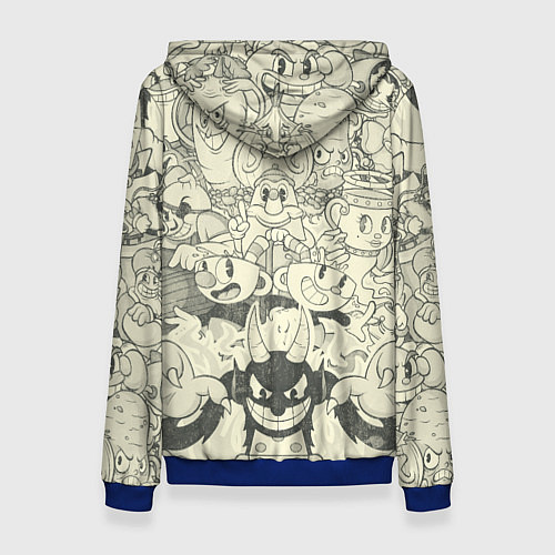 Женская толстовка Cuphead and Devil / 3D-Синий – фото 2