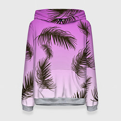 Толстовка-худи женская Тропический Закат, цвет: 3D-меланж