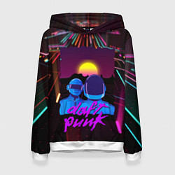 Толстовка-худи женская Daft Punk Electrix, цвет: 3D-белый