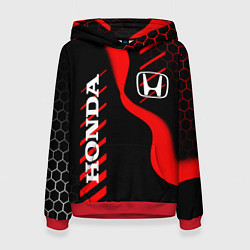 Толстовка-худи женская HONDA ХОНДА СПОРТ, цвет: 3D-красный
