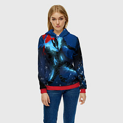 Толстовка-худи женская Поднятие уровня Аниме, цвет: 3D-красный — фото 2