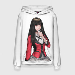 Толстовка-худи женская Jabami Yumeko Kakegurui, цвет: 3D-белый