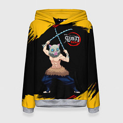 Толстовка-худи женская Иноске Хашибира Kimetsu no Yaiba, цвет: 3D-меланж
