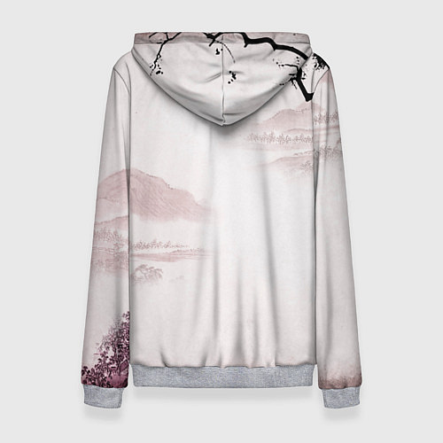 Женская толстовка Кенджиро Ренгоку Kimetsu no Yaiba / 3D-Меланж – фото 2