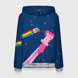 Толстовка-худи женская Nyan cat x Pony, цвет: 3D-меланж