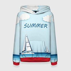 Толстовка-худи женская ПАРУСНИКИ SUMMER Z, цвет: 3D-красный