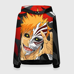 Толстовка-худи женская Bleach, Ичиго Куросаки, цвет: 3D-черный